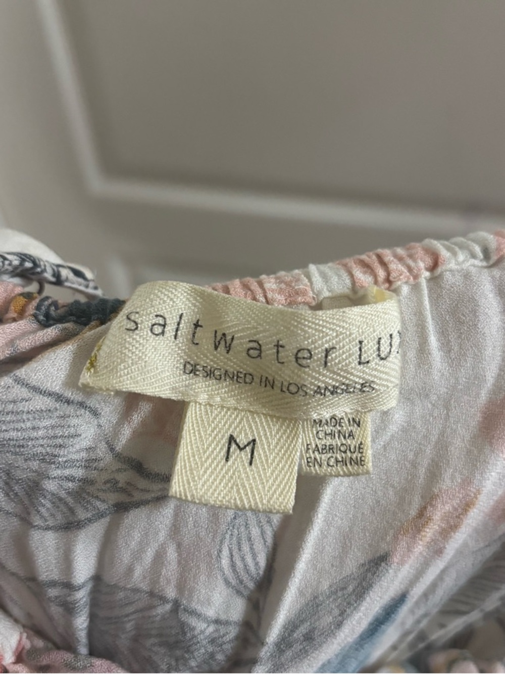 saltwater LUXE Cream Floral Cutout Jumpsuit cropped leg - Picture 5 of 6